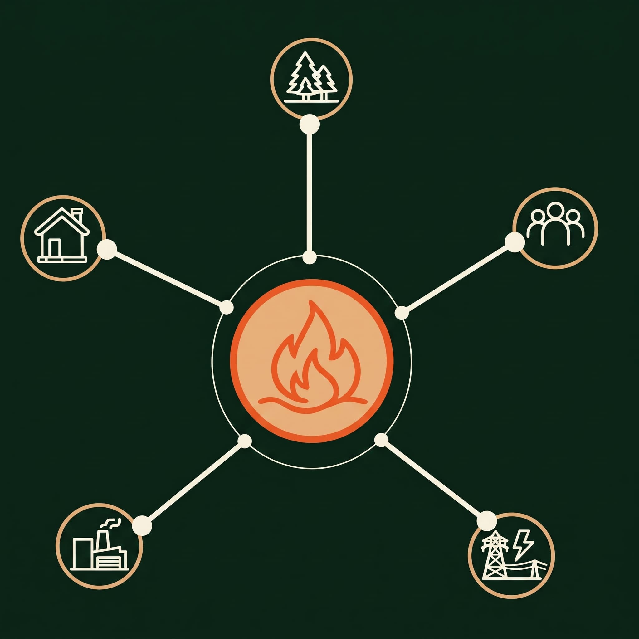 Como os Incêndios Afetam Toda a Gente - Gráfico Radial